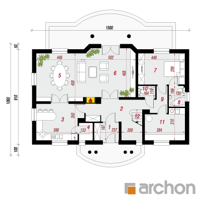 Haus in den Astern