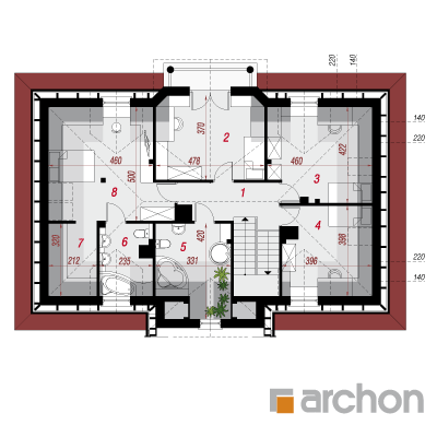 Haus in den Astern