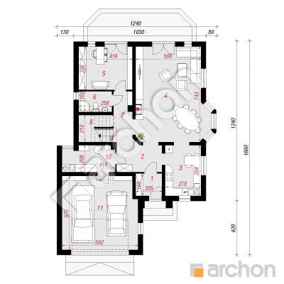 Haus in den Orchideen