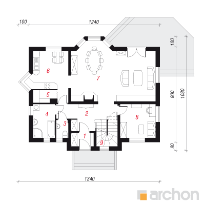 Haus in den Apfelbeeren