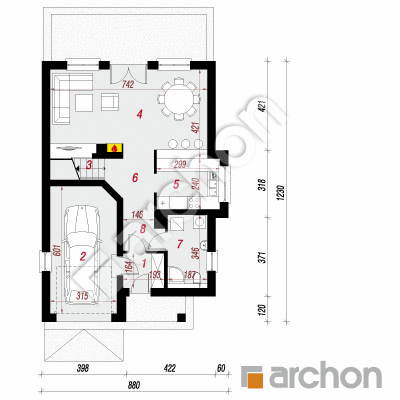 Haus in den Fuchsien
