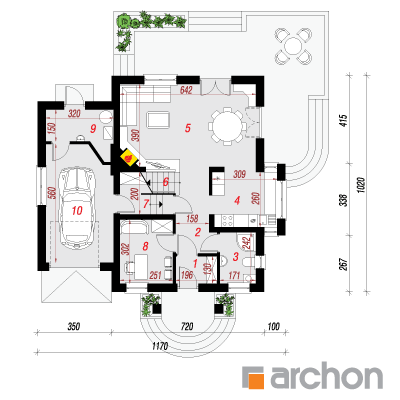 Haus in den Aprikosen
